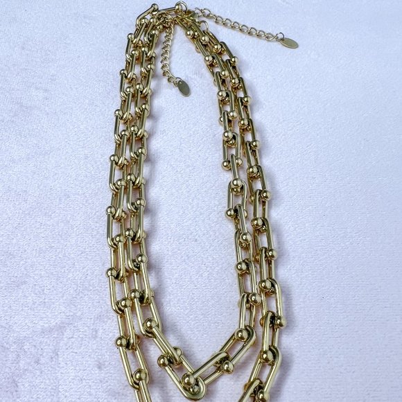 Thick Gold Chain Choker Necklace for Women Gold Plated Choker Chunky Choker - Picture 8 of 10